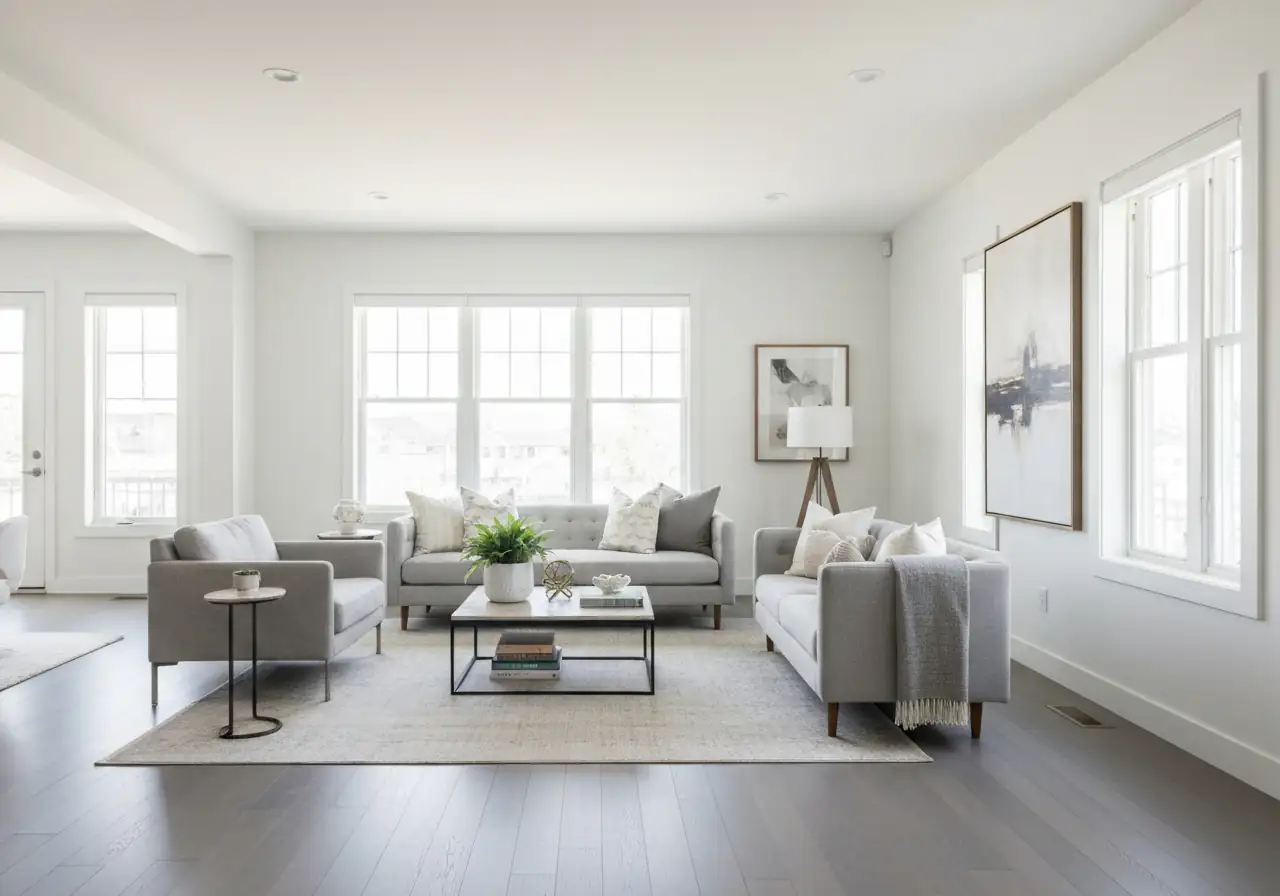 The Pure White Living Space