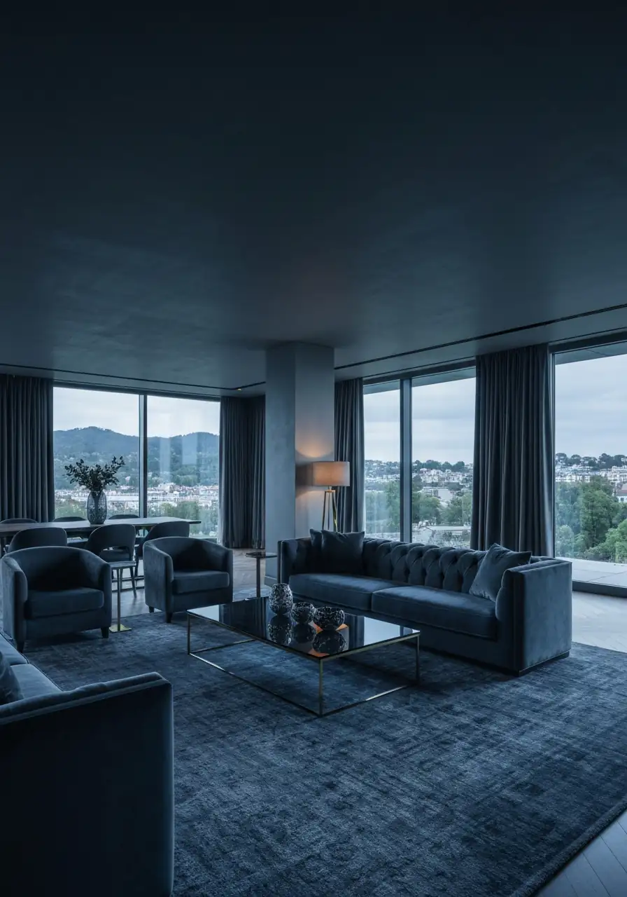 Professionally painted luxury interior living space