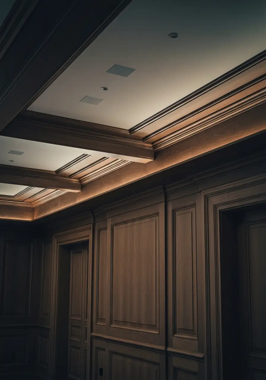 Fine finish painted trim and millwork detail